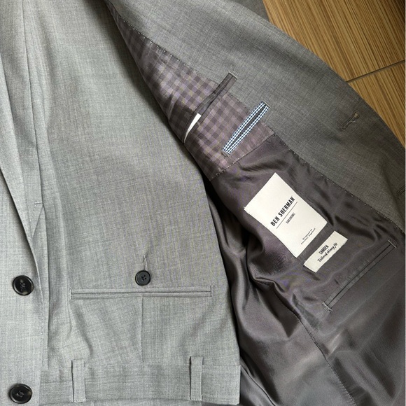 Men’s Ben Sherman Suit 38 Reg blazer 30W 32L slacks gray - Picture 6 of 13